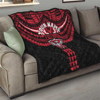 Personalized Essendon Bombers Quilt Polynesian Tribal Pattern Heritage Football