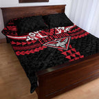 Personalized Essendon Bombers Quilt Bed Set Polynesian Tribal Pattern Heritage Football
