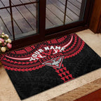 Personalized Essendon Bombers Rubber Doormat Polynesian Tribal Pattern Heritage Football