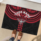 Personalized Essendon Bombers Rubber Doormat Polynesian Tribal Pattern Heritage Football
