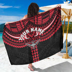 Personalized Essendon Bombers Sarong Polynesian Tribal Pattern Heritage Football