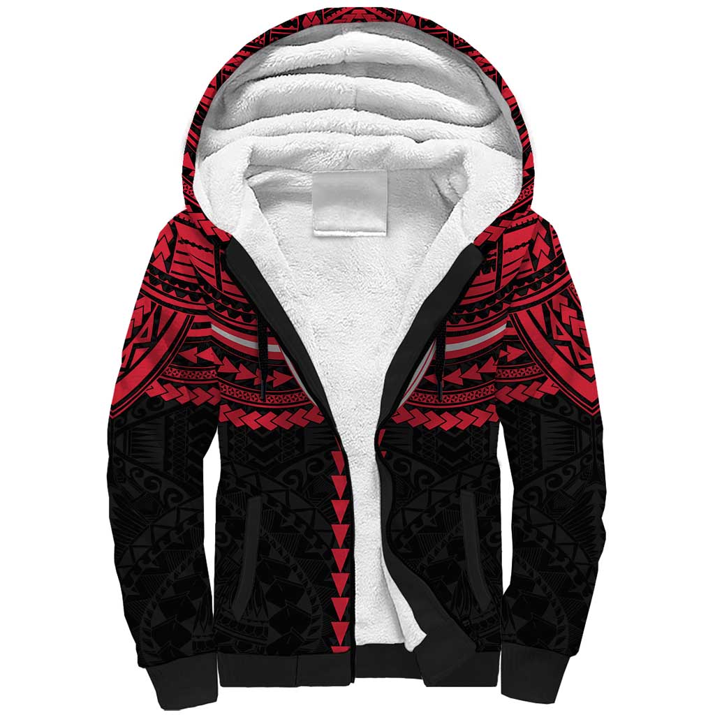 Personalized Essendon Bombers Sherpa Hoodie Polynesian Tribal Pattern Heritage Football