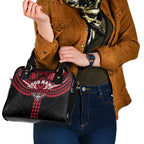 Personalized Essendon Bombers Shoulder Handbag Polynesian Tribal Pattern Heritage Football