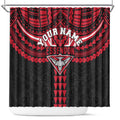 Personalized Essendon Bombers Shower Curtain Polynesian Tribal Pattern Heritage Football