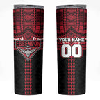 Personalized Essendon Bombers Skinny Tumbler Polynesian Tribal Pattern Heritage Football