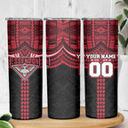 Personalized Essendon Bombers Skinny Tumbler Polynesian Tribal Pattern Heritage Football