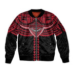 Personalized Essendon Bombers Sleeve Zip Bomber Jacket Polynesian Tribal Pattern Heritage Football