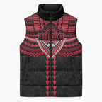 Personalized Essendon Bombers Sleeveless Puffer Jacket Polynesian Tribal Pattern Heritage Football