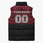 Personalized Essendon Bombers Sleeveless Puffer Jacket Polynesian Tribal Pattern Heritage Football