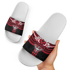Personalized Essendon Bombers Slide Sandals Polynesian Tribal Pattern Heritage Football