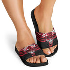 Personalized Essendon Bombers Slide Sandals Polynesian Tribal Pattern Heritage Football
