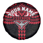Personalized Essendon Bombers Spare Tire Cover Polynesian Tribal Pattern Heritage Football