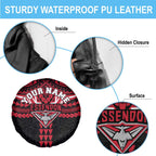 Personalized Essendon Bombers Spare Tire Cover Polynesian Tribal Pattern Heritage Football