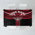 Personalized Essendon Bombers Tablecloth Polynesian Tribal Pattern Heritage Football