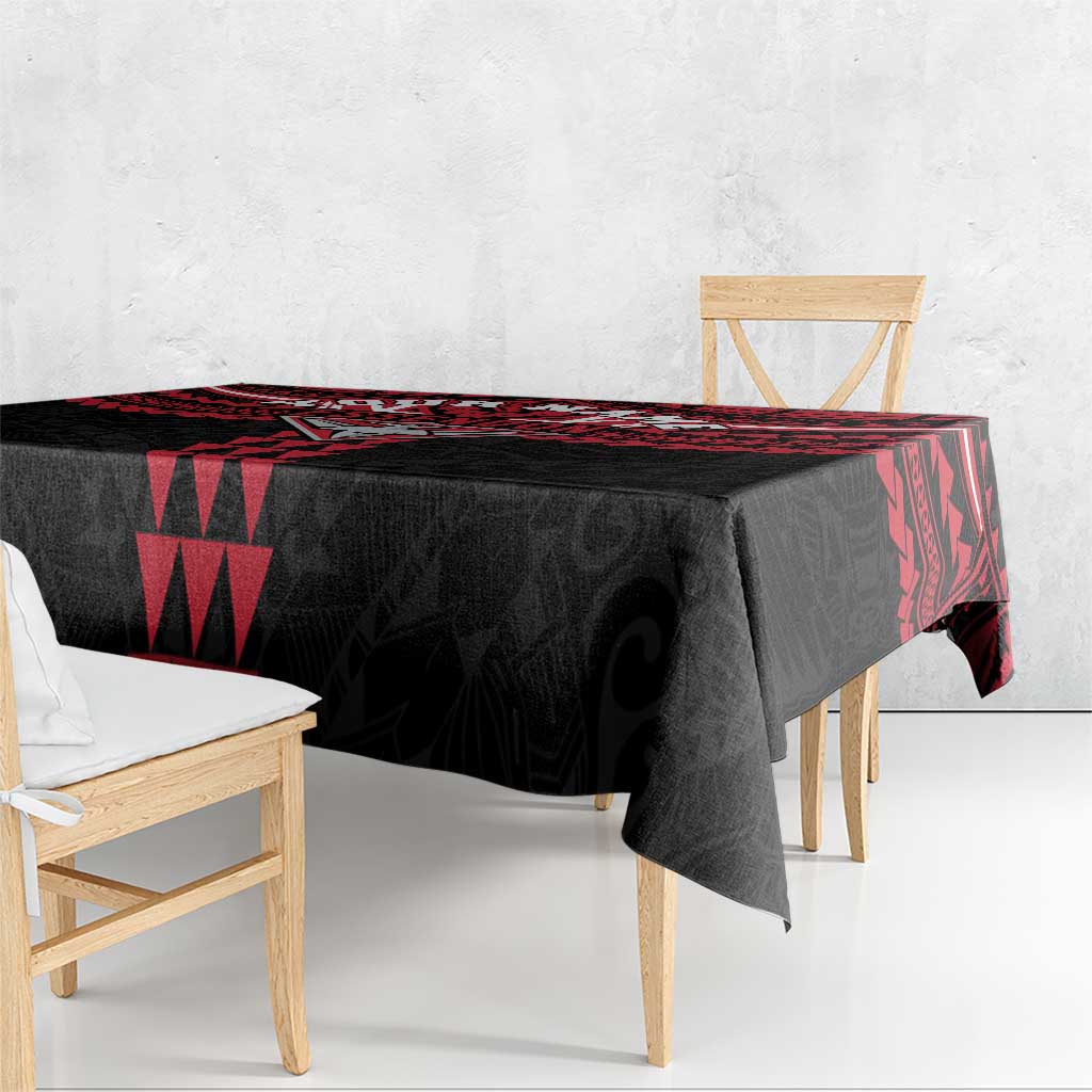 Personalized Essendon Bombers Tablecloth Polynesian Tribal Pattern Heritage Football