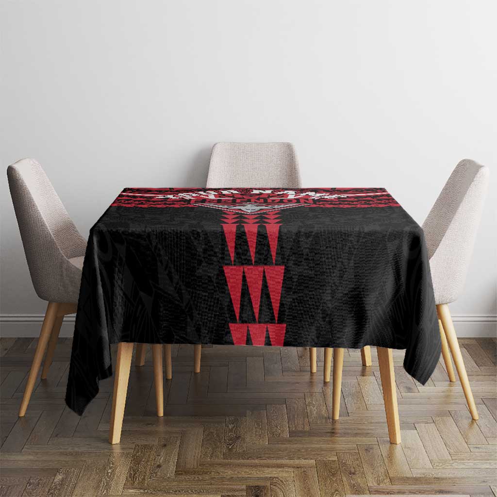 Personalized Essendon Bombers Tablecloth Polynesian Tribal Pattern Heritage Football