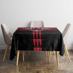 Personalized Essendon Bombers Tablecloth Polynesian Tribal Pattern Heritage Football