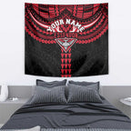 Personalized Essendon Bombers Tapestry Polynesian Tribal Pattern Heritage Football