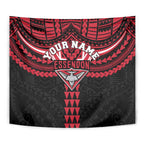 Personalized Essendon Bombers Tapestry Polynesian Tribal Pattern Heritage Football