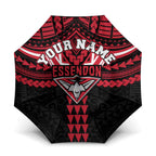 Personalized Essendon Bombers Umbrella Polynesian Tribal Pattern Heritage Football