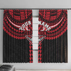 Personalized Essendon Bombers Window Curtain Polynesian Tribal Pattern Heritage Football