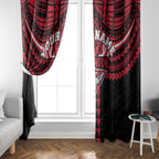 Personalized Essendon Bombers Window Curtain Polynesian Tribal Pattern Heritage Football