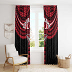 Personalized Essendon Bombers Window Curtain Polynesian Tribal Pattern Heritage Football