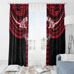 Personalized Essendon Bombers Window Curtain Polynesian Tribal Pattern Heritage Football