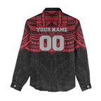 Personalized Essendon Bombers Women Casual Shirt Polynesian Tribal Pattern Heritage Football
