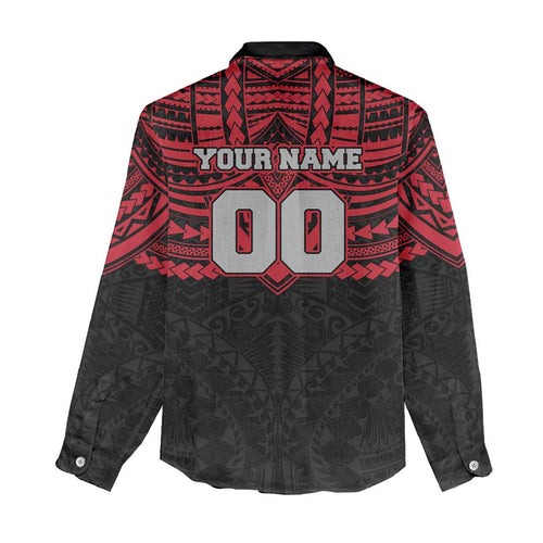 Personalized Essendon Bombers Women Casual Shirt Polynesian Tribal Pattern Heritage Football