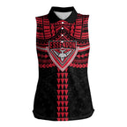 Personalized Essendon Bombers Women Sleeveless Polo Shirt Polynesian Tribal Pattern Heritage Football