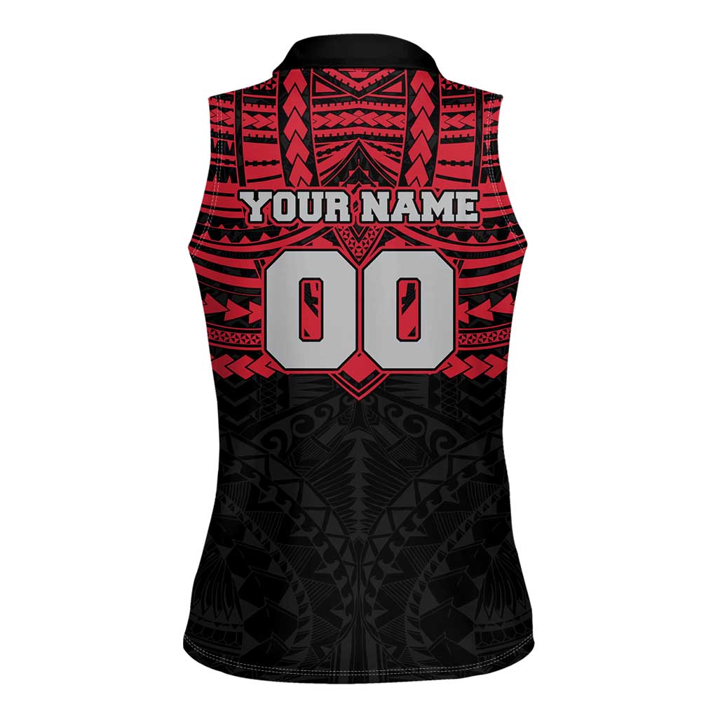Personalized Essendon Bombers Women Sleeveless Polo Shirt Polynesian Tribal Pattern Heritage Football