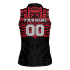 Personalized Essendon Bombers Women Sleeveless Polo Shirt Polynesian Tribal Pattern Heritage Football