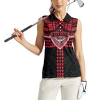 Personalized Essendon Bombers Women Sleeveless Polo Shirt Polynesian Tribal Pattern Heritage Football
