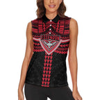 Personalized Essendon Bombers Women Sleeveless Polo Shirt Polynesian Tribal Pattern Heritage Football