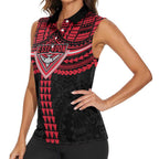 Personalized Essendon Bombers Women Sleeveless Polo Shirt Polynesian Tribal Pattern Heritage Football