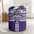 Personalized Fremantle Dockers Laundry Basket Polynesian Tribal Pattern Heritage Football