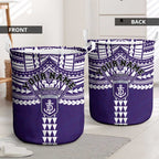 Personalized Fremantle Dockers Laundry Basket Polynesian Tribal Pattern Heritage Football