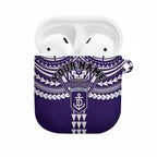 Personalized Fremantle Dockers AirPods Case Polynesian Tribal Pattern Heritage Football