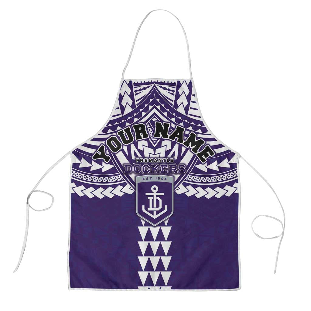 Personalized Fremantle Dockers Apron Polynesian Tribal Pattern Heritage Football