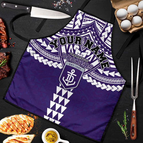 Personalized Fremantle Dockers Apron Polynesian Tribal Pattern Heritage Football