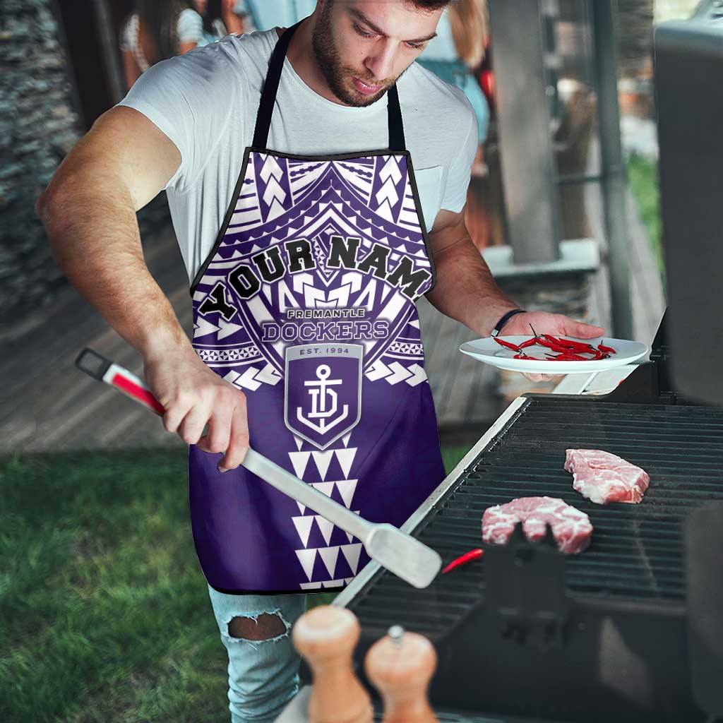 Personalized Fremantle Dockers Apron Polynesian Tribal Pattern Heritage Football