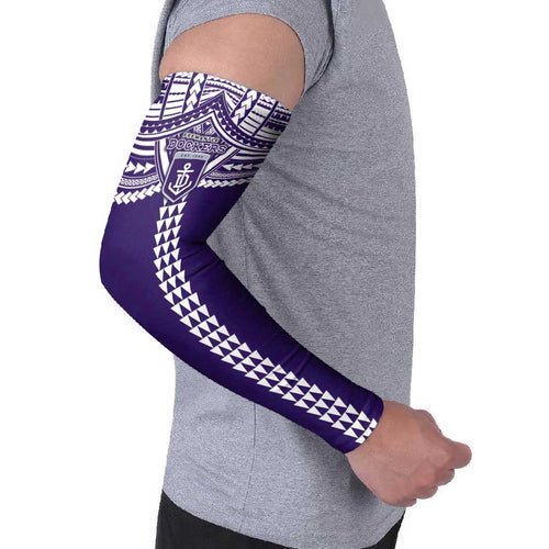 Personalized Fremantle Dockers Arm Sleeves Polynesian Tribal Pattern Heritage Football