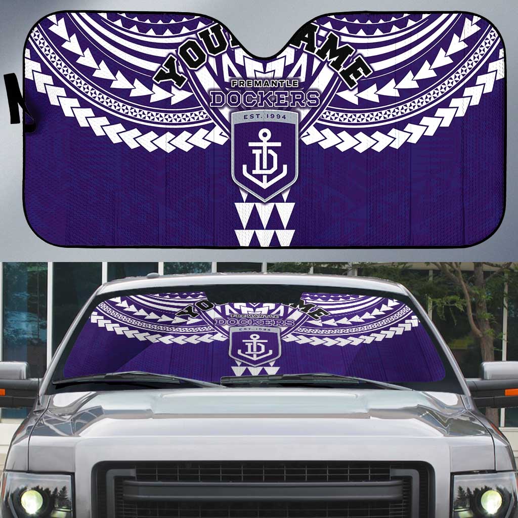 Personalized Fremantle Dockers Auto Sun Shade Polynesian Tribal Pattern Heritage Football