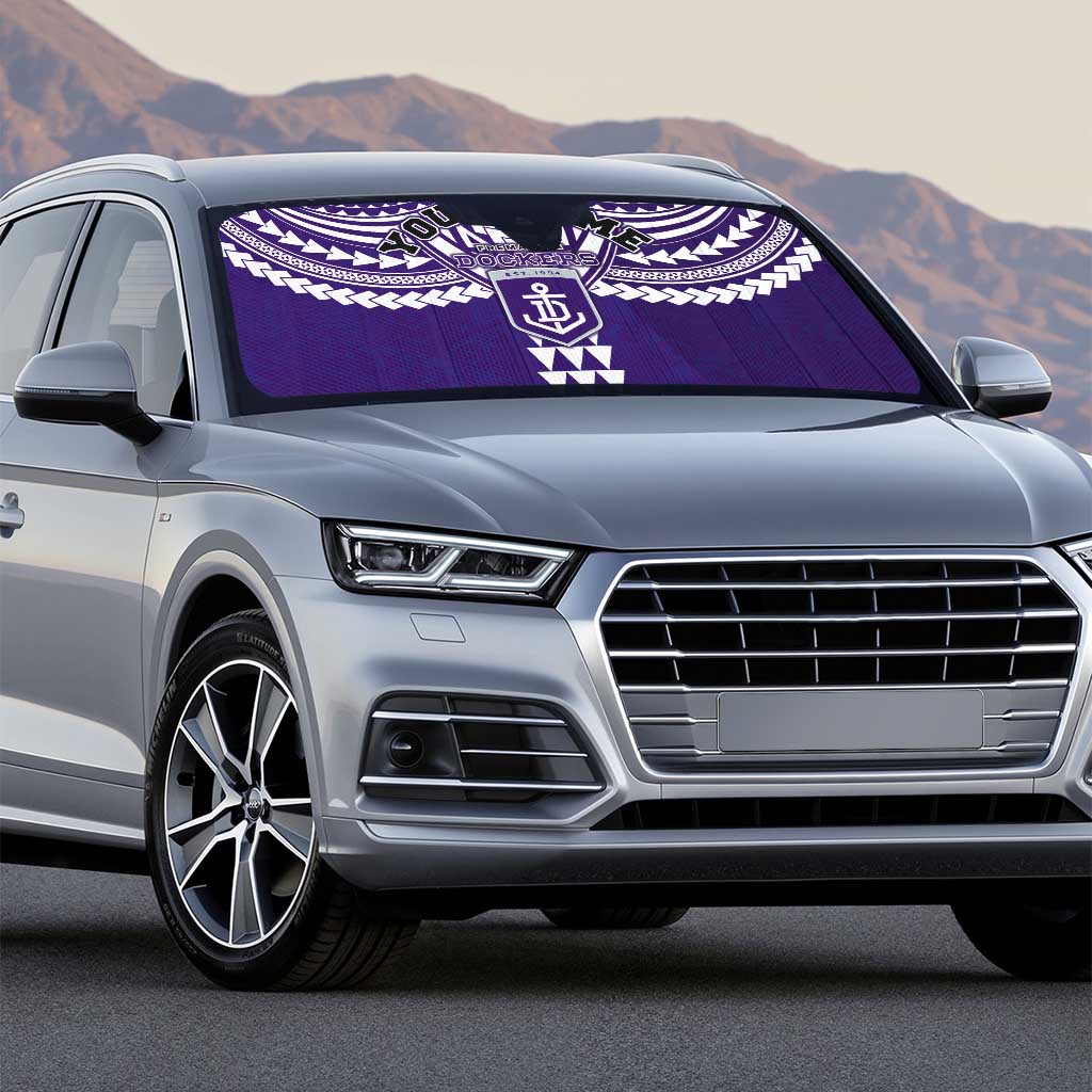 Personalized Fremantle Dockers Auto Sun Shade Polynesian Tribal Pattern Heritage Football