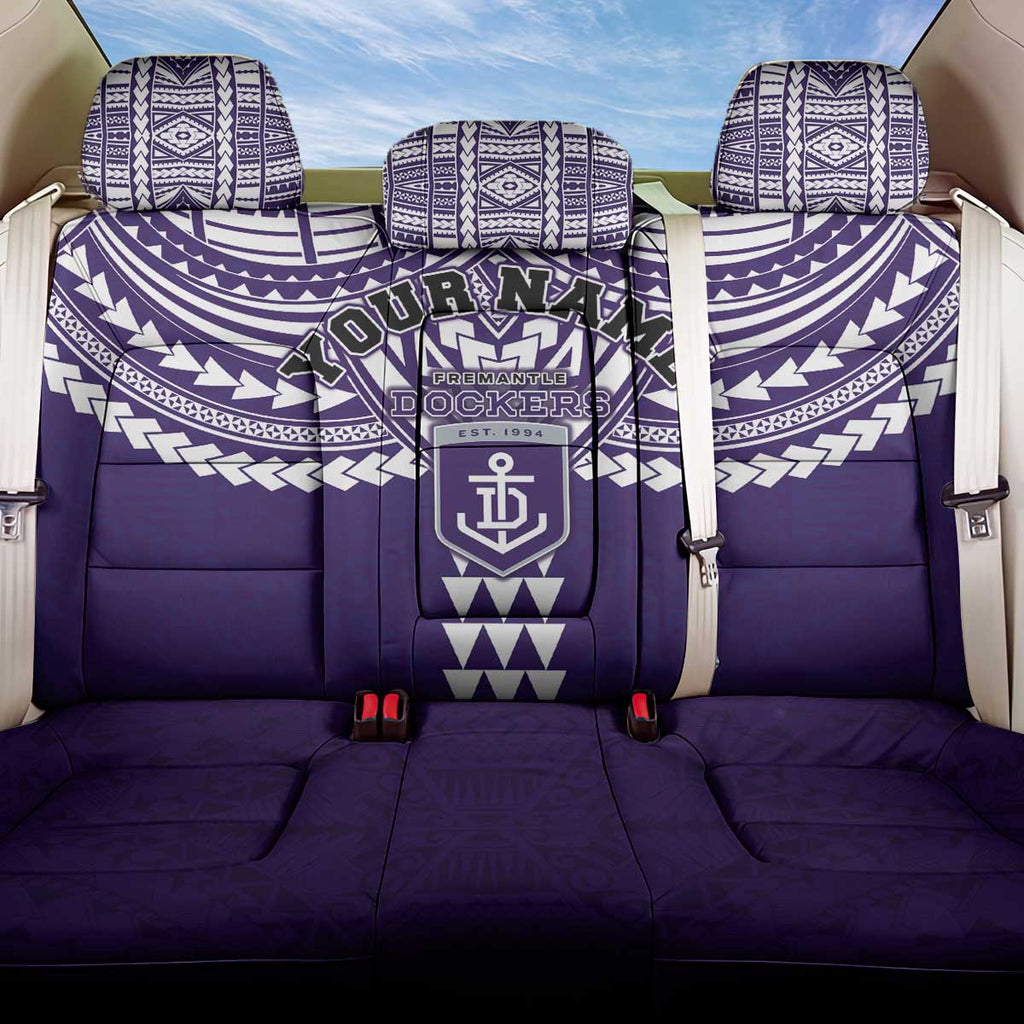 Personalized Fremantle Dockers Back Car Seat Cover Polynesian Tribal Pattern Heritage Football