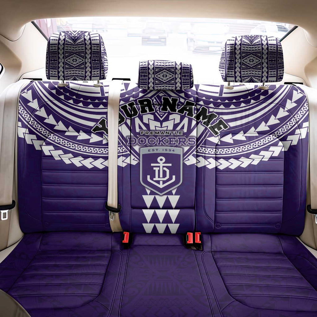 Personalized Fremantle Dockers Back Car Seat Cover Polynesian Tribal Pattern Heritage Football