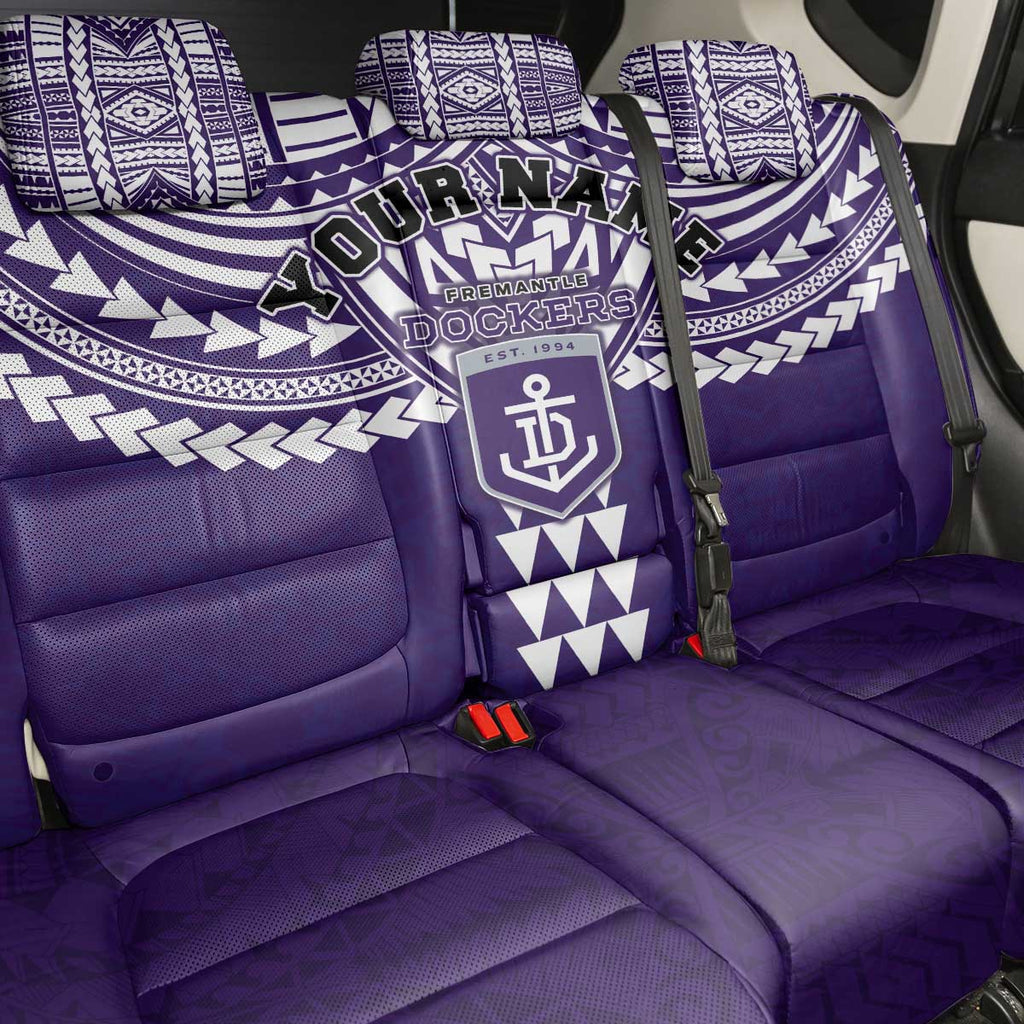 Personalized Fremantle Dockers Back Car Seat Cover Polynesian Tribal Pattern Heritage Football