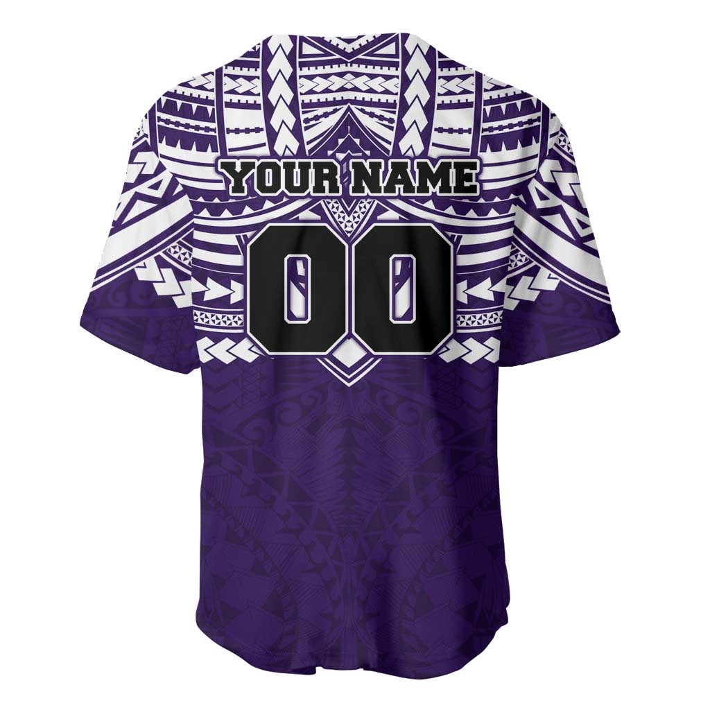 Personalized Fremantle Dockers Baseball Jersey Polynesian Tribal Pattern Heritage Football