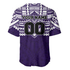 Personalized Fremantle Dockers Baseball Jersey Polynesian Tribal Pattern Heritage Football